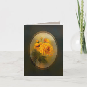 Gelbe Rosen 4 x 5,6 Dankeskarte