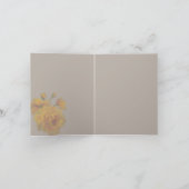 Gelbe Rosen 4 x 5.6 Dankeskarte (Innenseite)