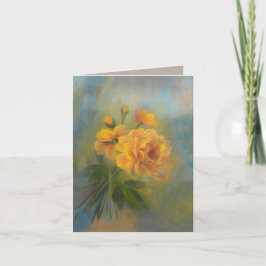 Gelbe Rosen 4 x 5.6 Dankeskarte