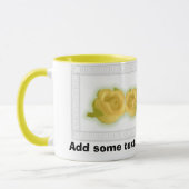 Gelbe Rosen, addieren etwas Text oder verlassen Tasse (Links)