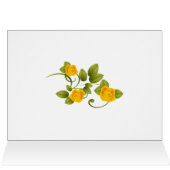 Gelbe Rosen auf schwarzen und weißen Streifen (Innenansicht Horizontal (Oben))