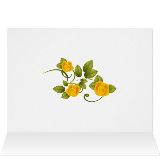 Gelbe Rosen auf schwarzen und weißen Streifen (Innenansicht Horizontal (Oben))