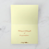 Gelbe Rosen auf Spitze-Geburtstag Karte (Innenseite)