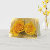 Gelbe Rosen auf Spitze-Geburtstag Karte (Gelbe Blume)
