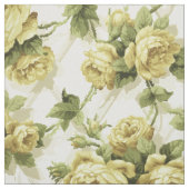 Gelbe Rosen auf Trellis Blumenmuster Stoff (Muster)