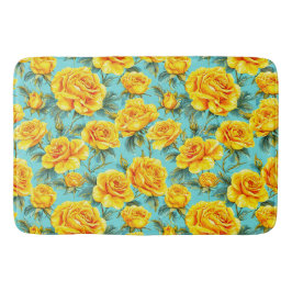 Gelbe Rosen Badematte