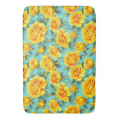 Gelbe Rosen Badematte (Vorderseite Vertikal)