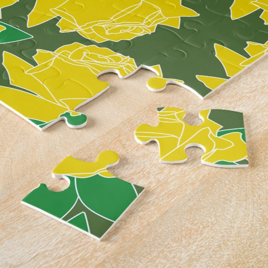 Gelbe Rosen Benutzerdefiniertes Muster Puzzle (Seite)