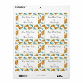 Gelbe Rosen Blaue Blüten Floß- oder Seifenkennzeic (Vorne)