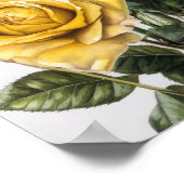 Gelbe Rosen Blume Art Print Poster (Ecke)