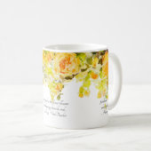Gelbe Rosen-Blume Kaffeetasse (VorderseiteRechts)