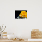 Gelbe Rosen Blume Poster (Küche)