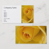 Gelbe Rosen-Blume Visitenkarte (Vorne/Hinten)