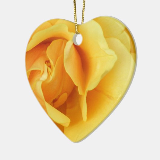 Gelbe Rosen-Blumen-Verzierung Keramik Ornament (Links)