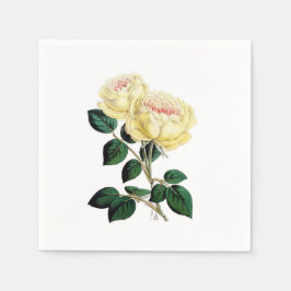 Gelbe Rosen Blumenpapier Napkins Serviette