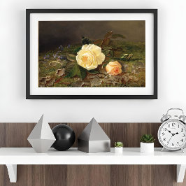 Gelbe Rosen, Blütenblätter Poster