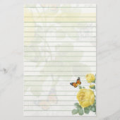 Gelbe Rosen Briefpapier (Vorderseite)