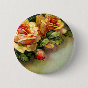 Gelbe Rosen Button