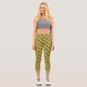 Gelbe Rosen Capri Leggings