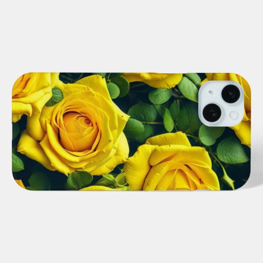 Gelbe Rosen Case-Mate iPhone Hülle (Rückseite (Horizontal))