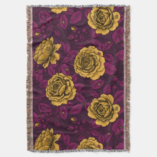 Gelbe Rosen Decke (Vorderseite Vertikal)