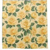 Gelbe Rosen Duschvorhang (Vorderseite)