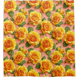 Gelbe Rosen Duschvorhang