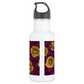 Gelbe Rosen Edelstahlflasche (Rückseite)
