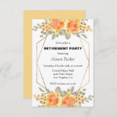 Gelbe Rosen Einladung (Vorne/Hinten)