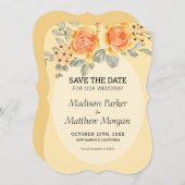 Gelbe Rosen Einladung (Vorne/Hinten)