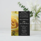 Gelbe Rosen Einladungen für Hochzeiten und Favorit (Stehend Vorderseite)