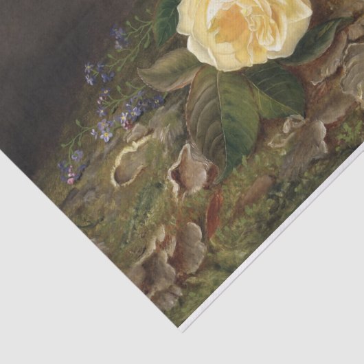 Gelbe Rosen, entfärbt Seidenpapier (Ausschnitt)