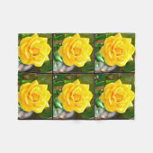 Gelbe Rosen-Fleece-Decke Fleecedecke (Vorderseite (Horizontal))
