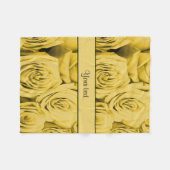 Gelbe Rosen Fleecedecke (Vorderseite (Horizontal))