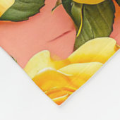 Gelbe Rosen Fleecedecke (Ecke)