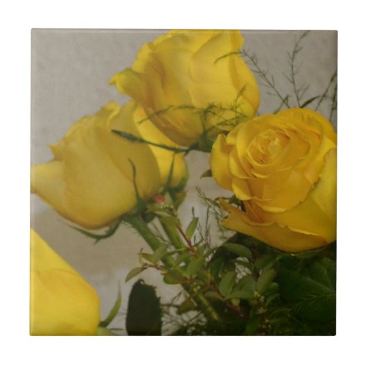 Gelbe Rosen Fliese (Vorderseite)