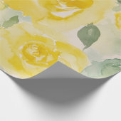 Gelbe Rosen Floral Geschenkpapier (Ecke)