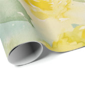 Gelbe Rosen Floral Geschenkpapier (Rolleneckpunkt)