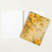 Gelbe Rosen Florale Spiralbindung-Planner Frühling Planer (Anzeige)