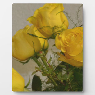Gelbe Rosen Fotoplatte