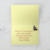 Gelbe Rosen Geburtstag individuell anpassen Karte (Innenseite)