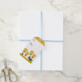 Gelbe Rosen Geschenkanhänger (Mit Garn)