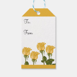 Gelbe Rosen Geschenkanhänger