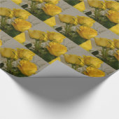 Gelbe Rosen Geschenkpapier (Ecke)