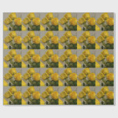 Gelbe Rosen Geschenkpapier (Flach)