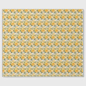 Gelbe Rosen Geschenkpapier (Flach)