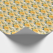 Gelbe Rosen Geschenkpapier (Ecke)