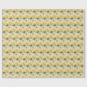 Gelbe Rosen Geschenkpapier (Flach)