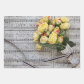 Gelbe Rosen Geschenkpapier Set (Vorderseite)