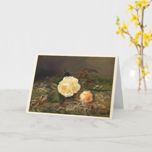 Gelbe Rosen, glücklich zum Geburtstag Karte (Gelbe Blume)